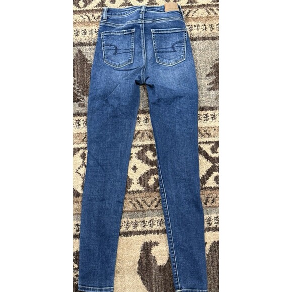 American Eagle juniors women’s super stretch  high-rise jegging Jeans size 0 - Picture 3 of 4